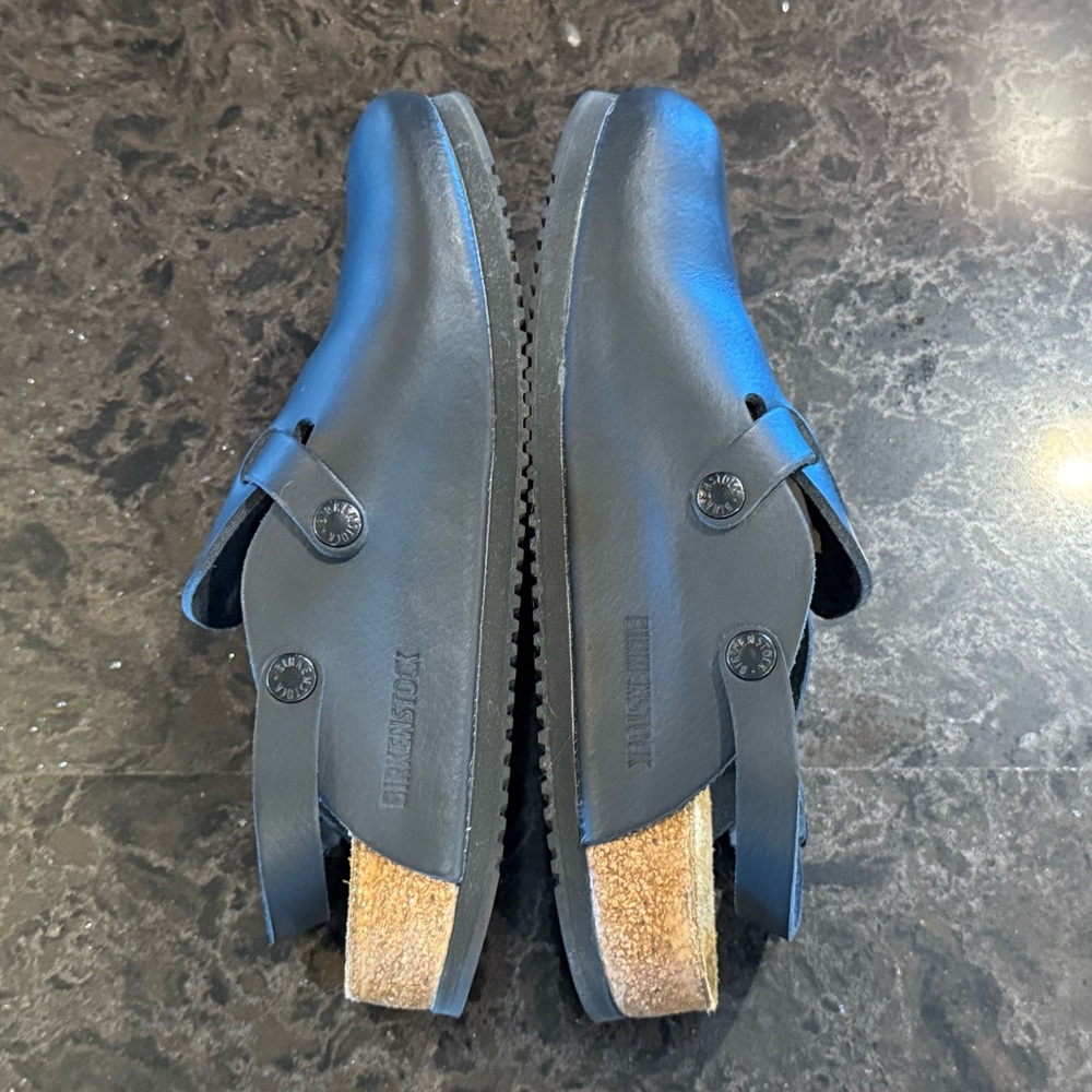 Birkenstock Boston Tokio Black Leather Clogs Size 39 - Picture 12 of 16